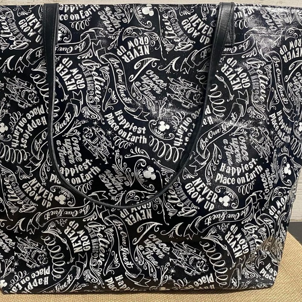 Disney Park Authentic Black/White Tote Bag